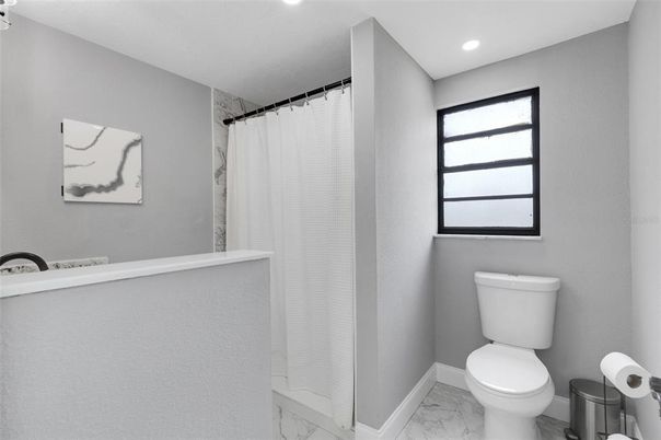 Bathroom, Interior, Marble, Recessed Lighting