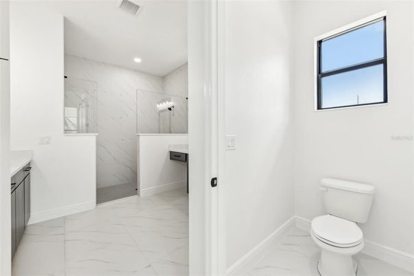 Bathroom, Interior, Marble, Marble Walls, Recessed Lighting