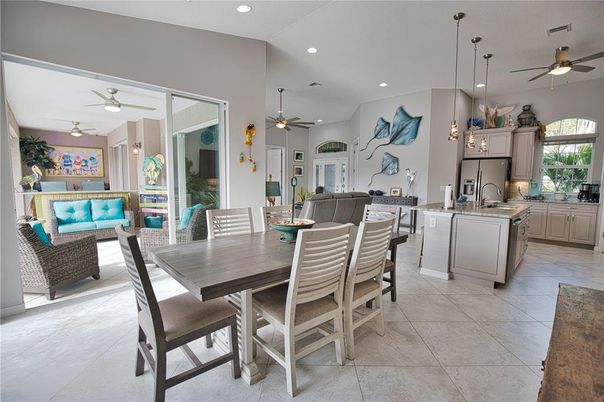 Dining room, Interior, Kitchen, Living room, Pendant Lights, Recessed Lighting