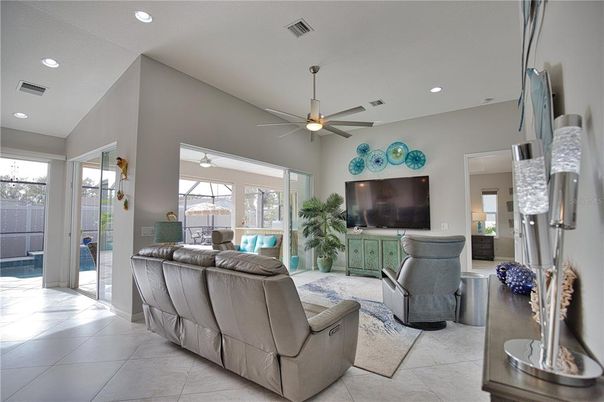 Interior, Living room, Recessed Lighting