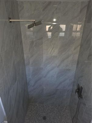 Bathroom, Glass Shower, Interior, Marble Walls