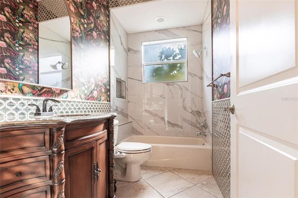 Bathroom, Interior, Marble Walls