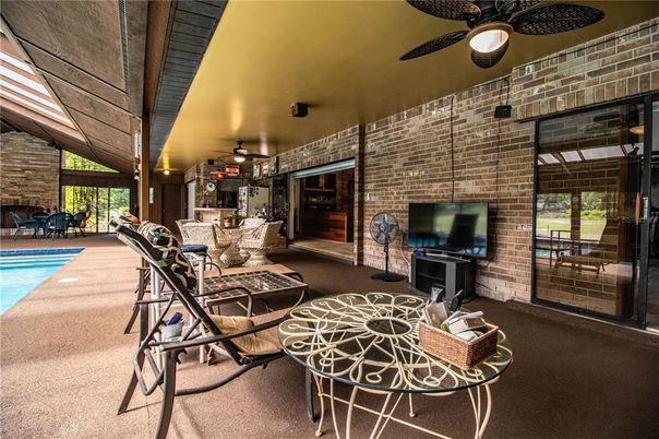Interior, Pool, Stone Walls