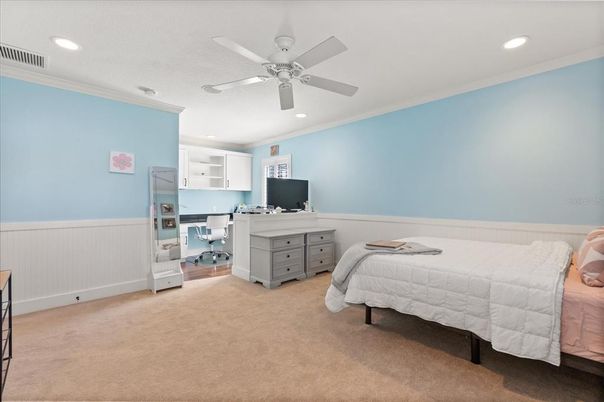 Bedroom, Home Office, Interior, Recessed Lighting