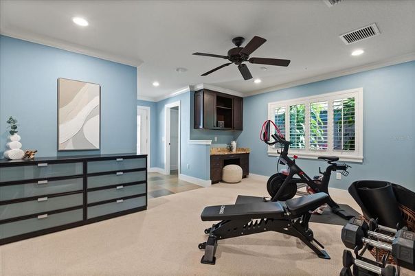Fitness Equipment, Interior, Recessed Lighting