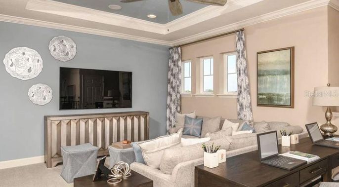 Interior, Living room, Recessed Lighting