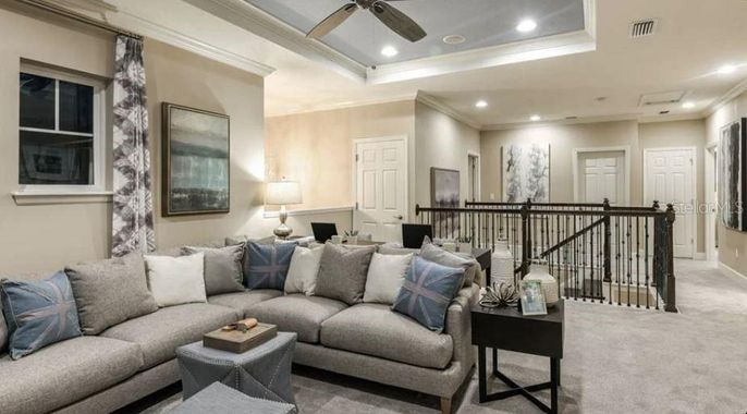 Interior, Living room, Recessed Lighting