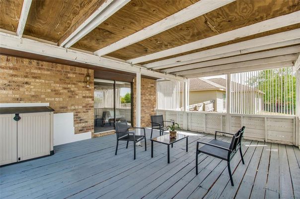 Exterior, Hot Tub, Stone Walls, Wood Texture Flooring