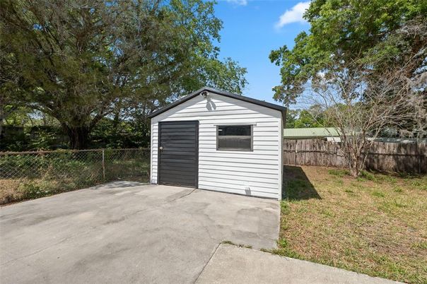 Backyard, Detached Garage, Exterior