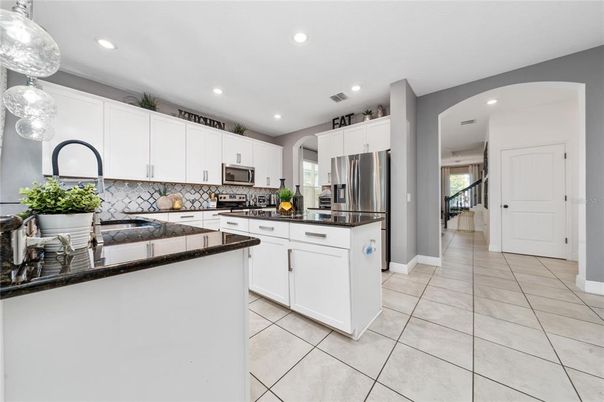 Interior, Kitchen, Pendant Lights, Recessed Lighting, Stainless Steel Appliances