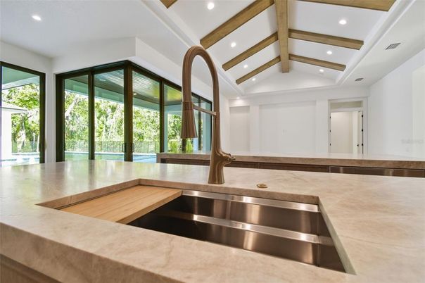 Interior, Recessed Lighting, Wooden Beams