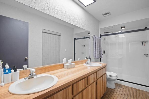 Bathroom, Dual Sink Vanities, Glass Shower, Interior