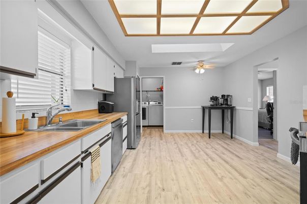 Interior, Kitchen, Wood Texture Flooring