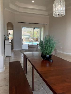 Chandelier, Dining room, Interior, Recessed Lighting
