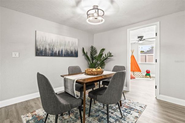 Dining room, Interior, Wood Texture Flooring