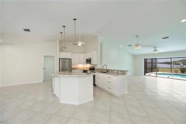Interior, Kitchen, Pendant Lights, Recessed Lighting, Stainless Steel Appliances