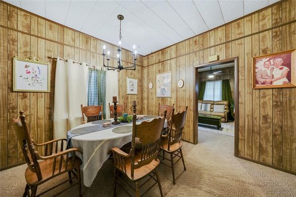 Dining room, Interior, Pendant Lights, Wooden Walls