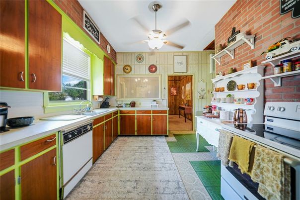 Interior, Kitchen, Stone Walls
