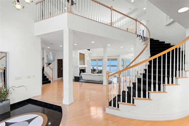 Fireplace, Interior, Recessed Lighting, Wood Texture Flooring