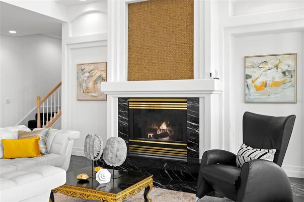 Fireplace, Interior, Living room, Recessed Lighting