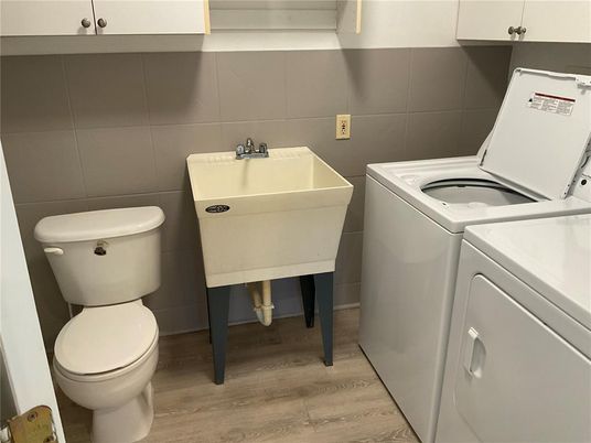 Interior, Washer, Wood Texture Flooring