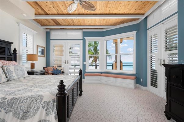 Bedroom, Interior, Recessed Lighting, Wooden Beams, Wooden Ceilings