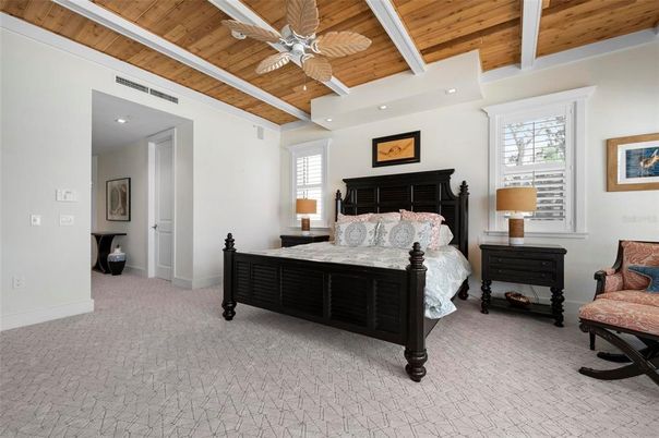 Bedroom, Interior, Recessed Lighting, Wooden Beams, Wooden Ceilings