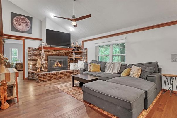 Fireplace, Interior, Living room, Wood Texture Flooring