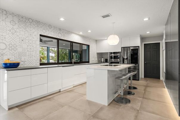 Interior, Kitchen, Pendant Lights, Recessed Lighting, Stainless Steel Appliances