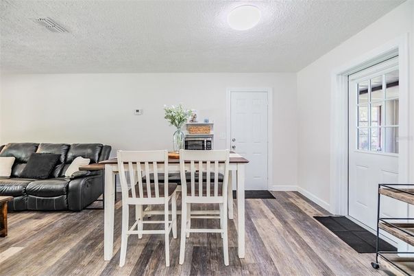 Dining room, Interior, Wood Texture Flooring