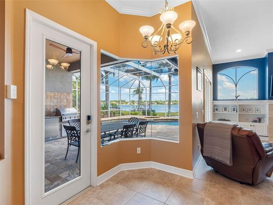 Chandelier, Interior, Recessed Lighting, Sun Room, Water