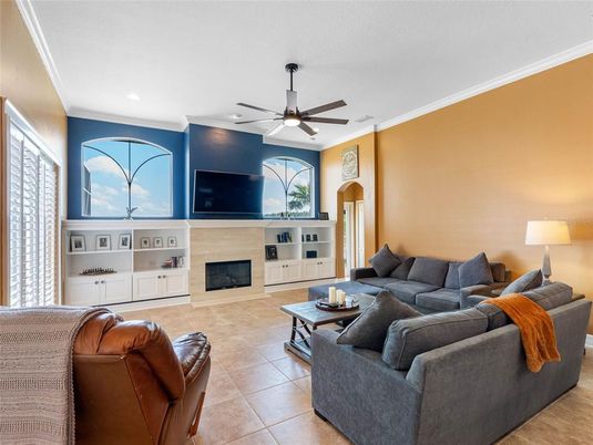 Fireplace, Interior, Living room, Recessed Lighting