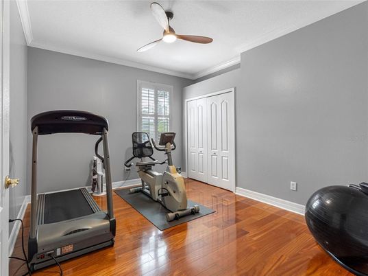 Fitness Equipment, Interior, Wood Texture Flooring
