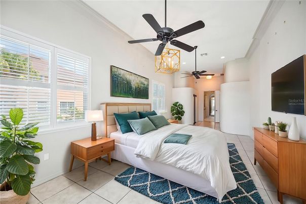 Bedroom, Interior, Recessed Lighting