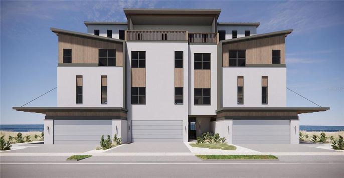 Attached, Exterior, Facade, Modern