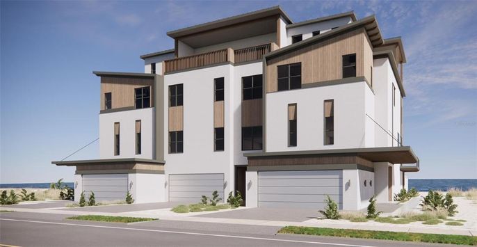 Attached, Exterior, Facade, Modern