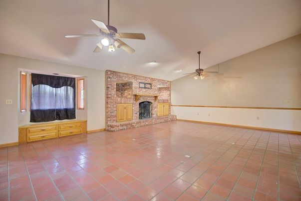 Empty room, Fireplace, Interior