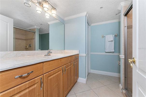 Bathroom, Dual Sink Vanities, Glass Shower, Interior