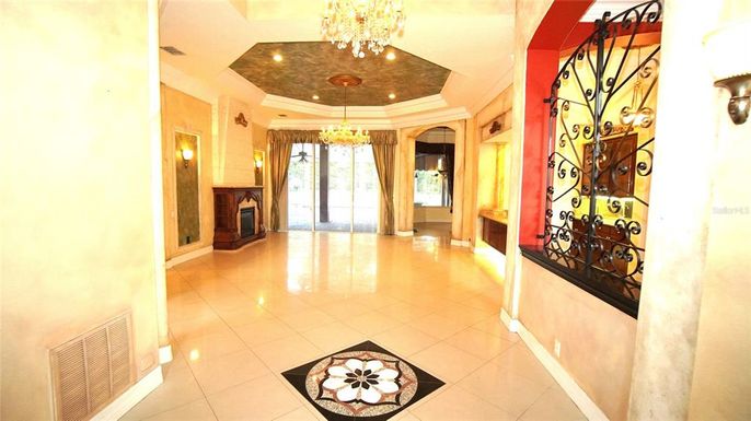 Chandelier, Interior, Recessed Lighting