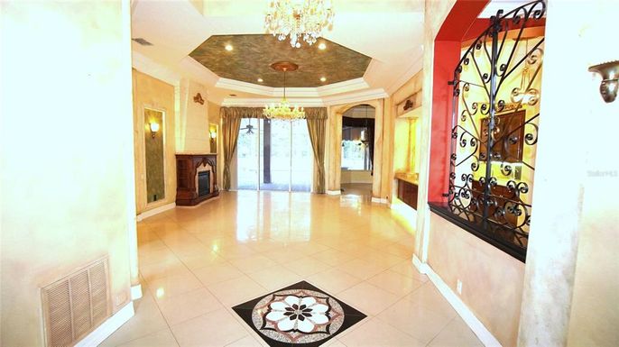 Chandelier, Interior, Recessed Lighting