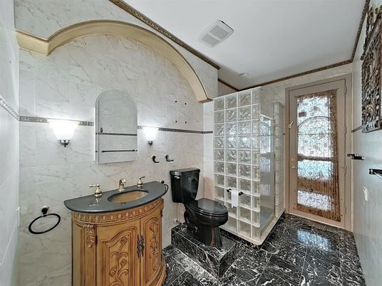 Bathroom, Glass Shower, Interior, Marble, Marble Walls