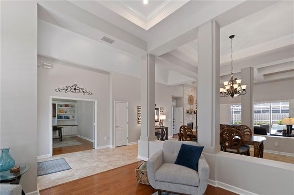 Chandelier, Interior, Wood Texture Flooring