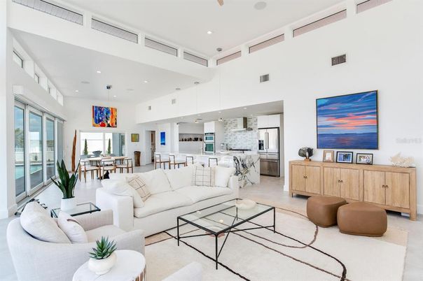 Dining room, Interior, Kitchen, Living room, Pendant Lights, Recessed Lighting, Stainless Steel Appliances
