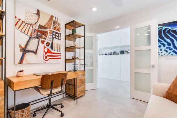 Home Office, Interior, Recessed Lighting