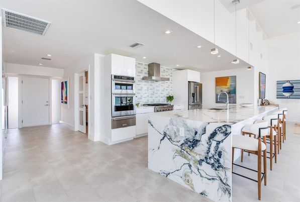 Interior, Kitchen, Pendant Lights, Recessed Lighting, Stainless Steel Appliances
