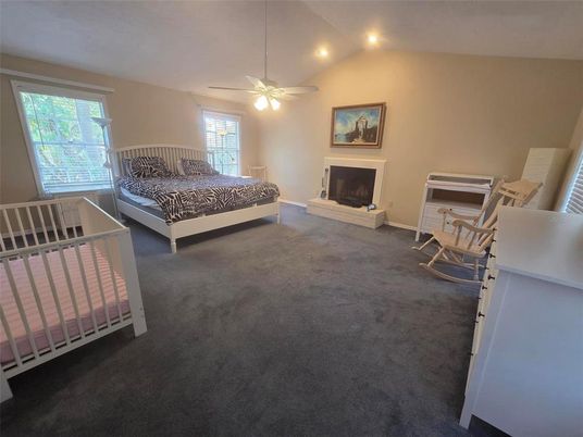 Bedroom, Fireplace, Interior, Recessed Lighting