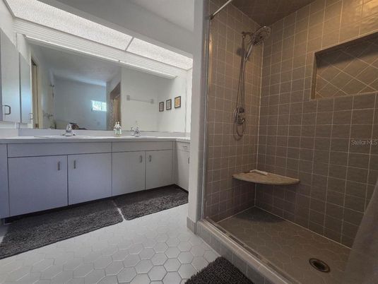 Bathroom, Dual Sink Vanities, Glass Shower, Interior