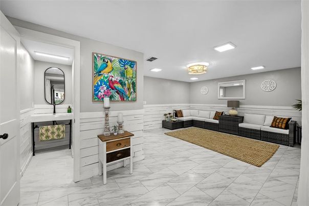 Interior, Living room, Marble, Recessed Lighting