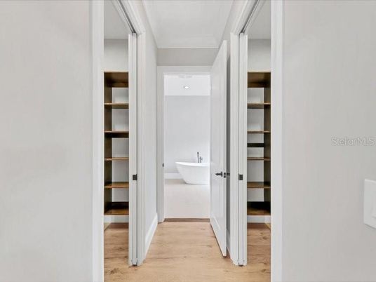 Bathroom, Free Standing Baths, Interior, Wood Texture Flooring