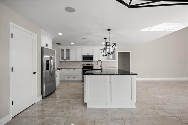 Interior, Kitchen, Pendant Lights, Recessed Lighting, Stainless Steel Appliances